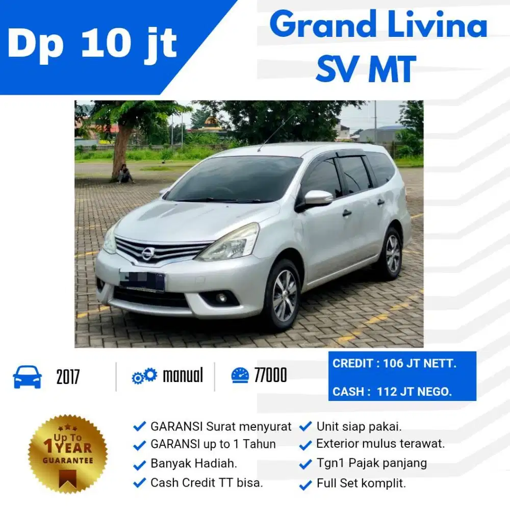 Grand Livina MT 2017. istimewa. Dp 10jt