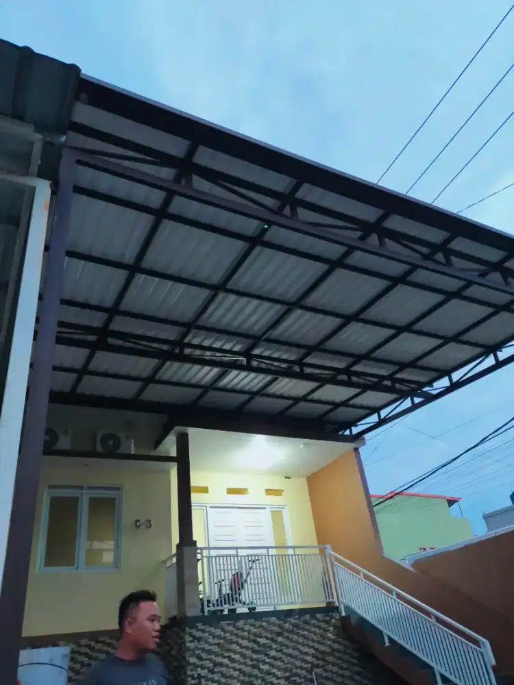 kanopi atap alderon dobel layer minimalis