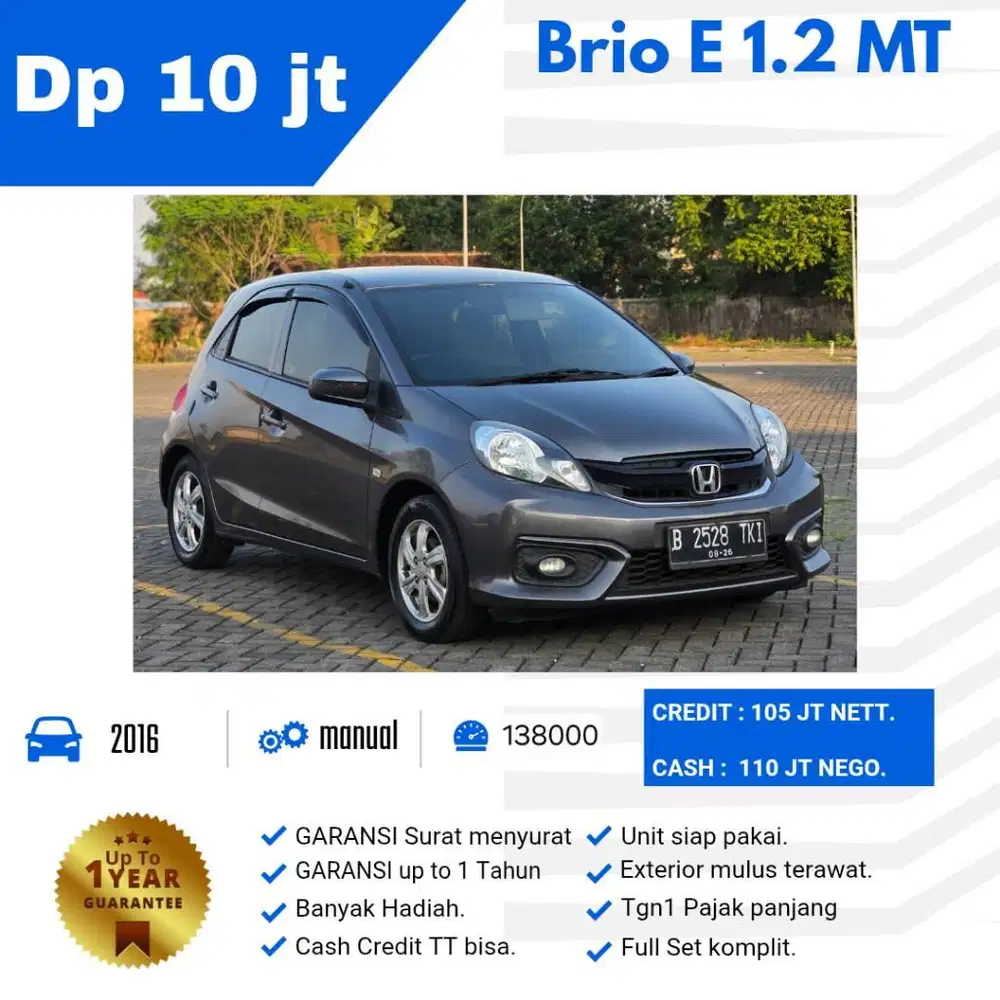 Brio E Satya MT 2016 Tgn1. istimewa. Dp 10jt.