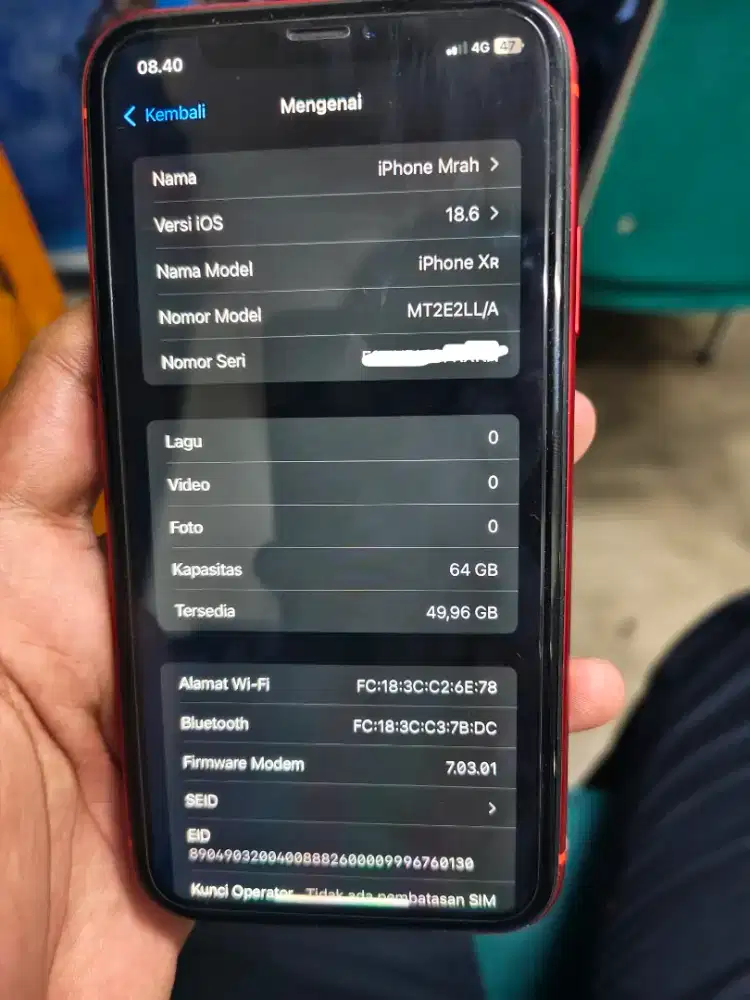 Iphone XR 64Gb inter all op