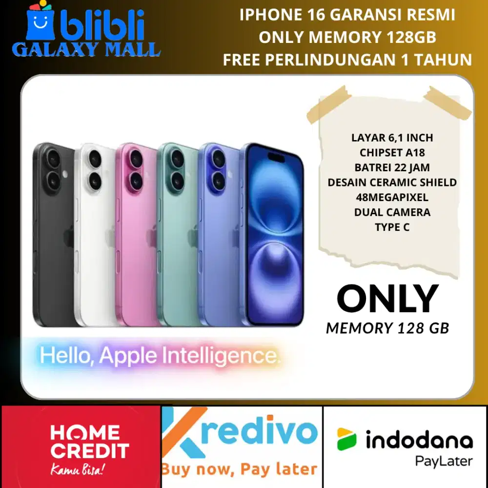 Promo Iphone 16 Bergaransi Resmi Gratis Perlindungan Lengkap 1 Tahun