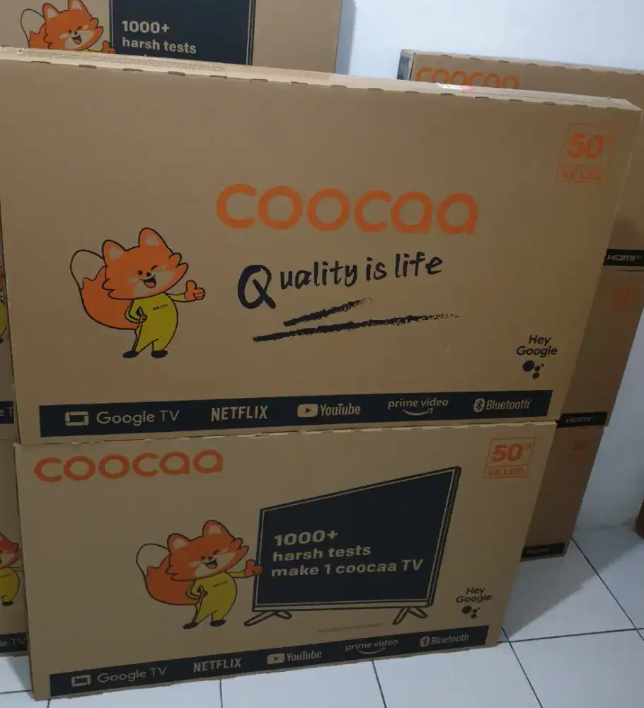 COOCAA GoogleTV Digital 50 inch. 100% Gres, bisa Cod + disettingkan