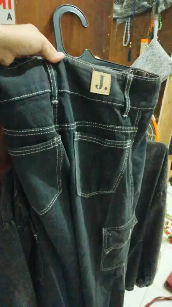 Celana Jeans Cargo Jiniso Ori Resecond