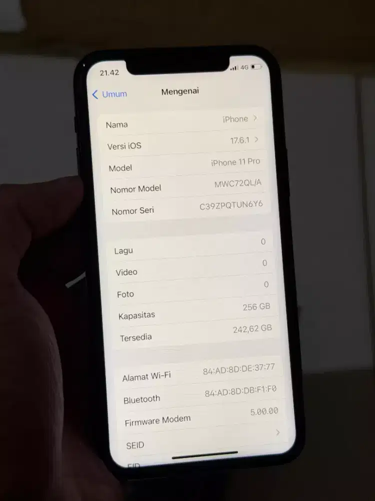 iPhone 11 pro 256 gb beacukai
