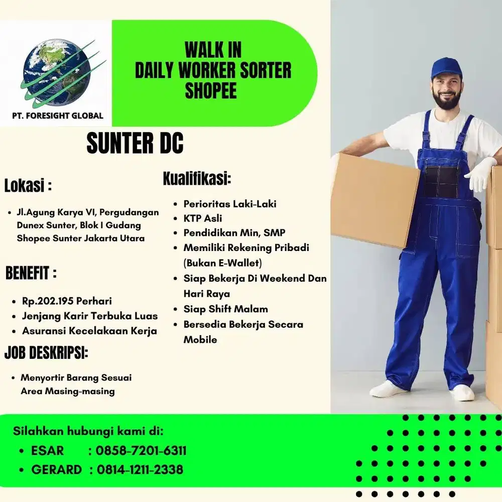 Operator Produksi (Daily worker)