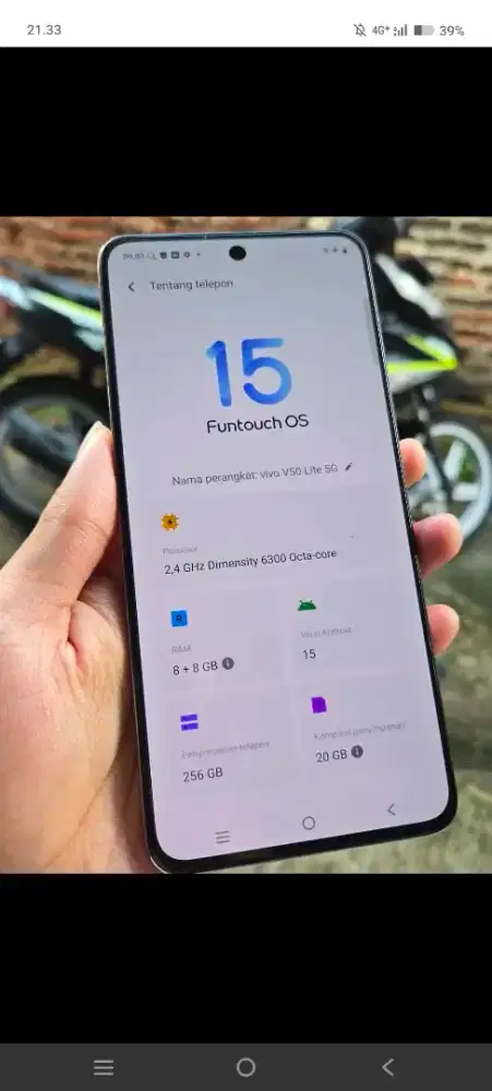 Vivo V50 Lite 5G Gold Fullset
