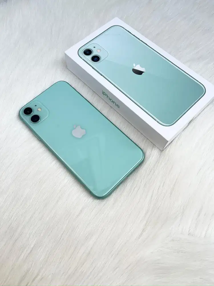 Iphone 11 128gb green, resmi iBox (like new)