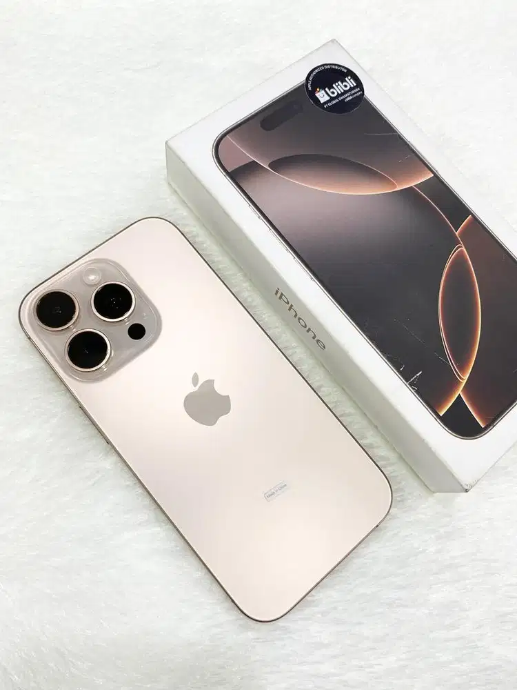 Iphone 16 pro 128gb desert titanium, resmi iBox (like new)