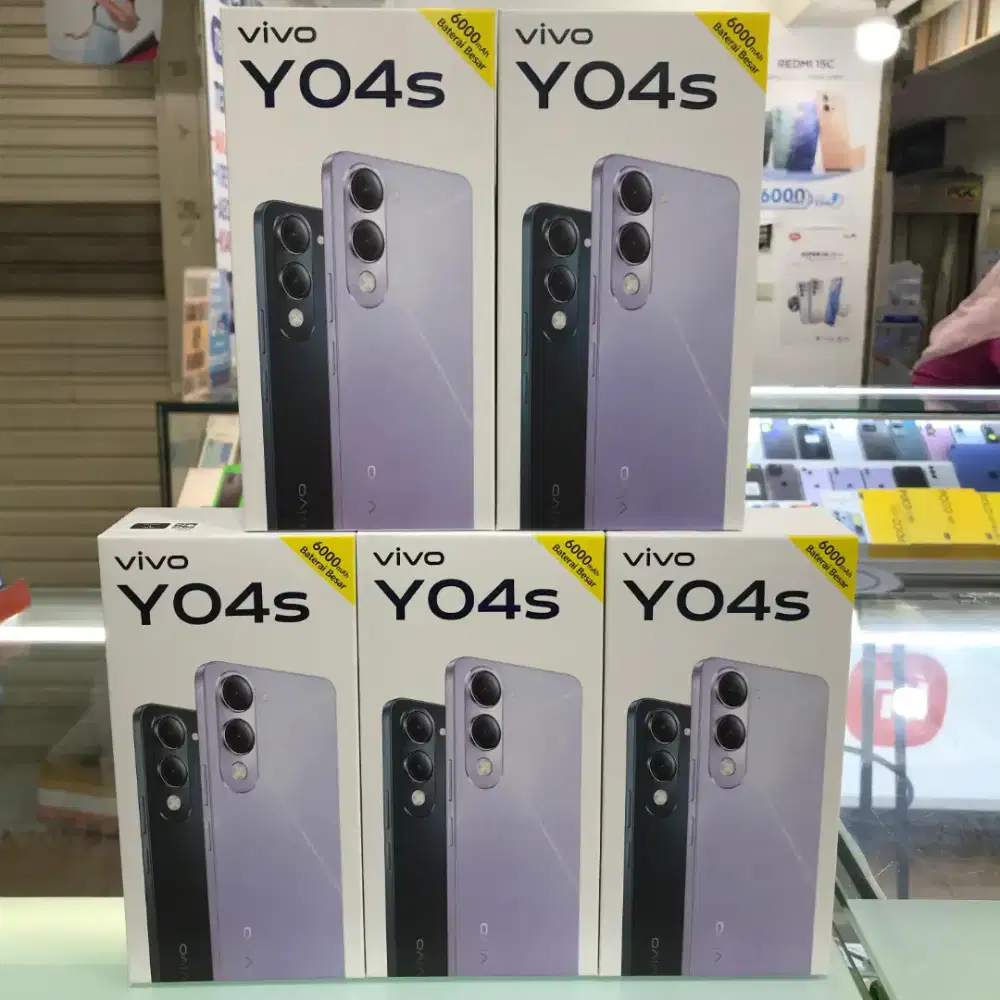 Vivo Y04s ram 4gb+4gb/128gb  baru garansi resmi harga Promo