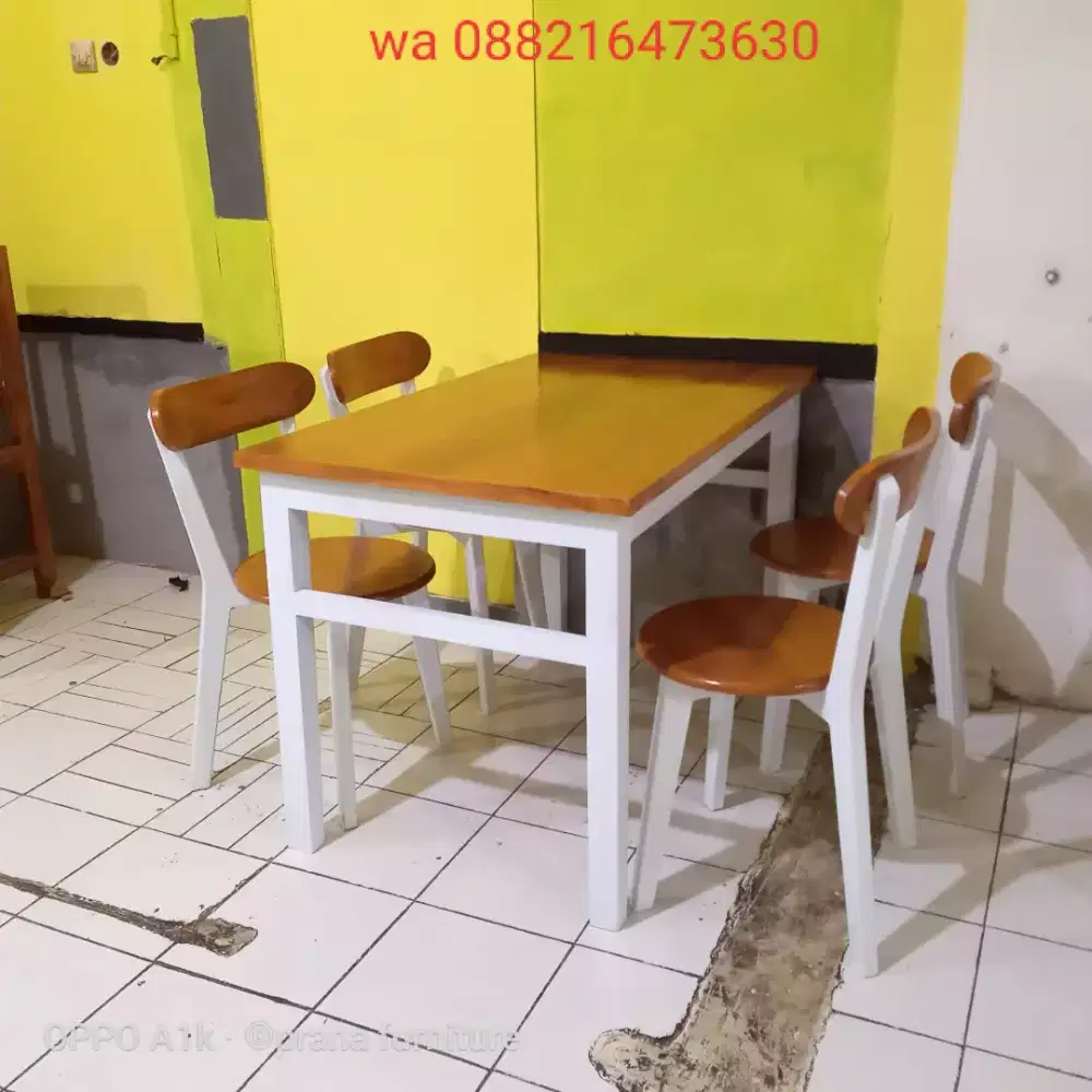 Jual set meja kursi makan dan cafe