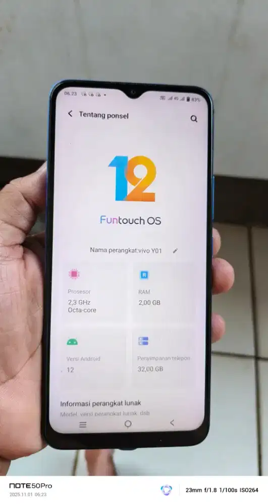Vivo  y01   2/32 no mnus pmkyan ja