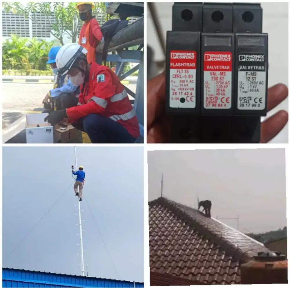 Instalasi jasa pasang penangkal petir dan grounding mesin