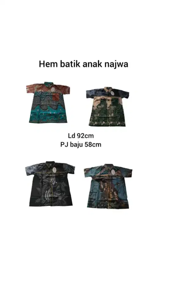 Grosir hem batik anak najwa