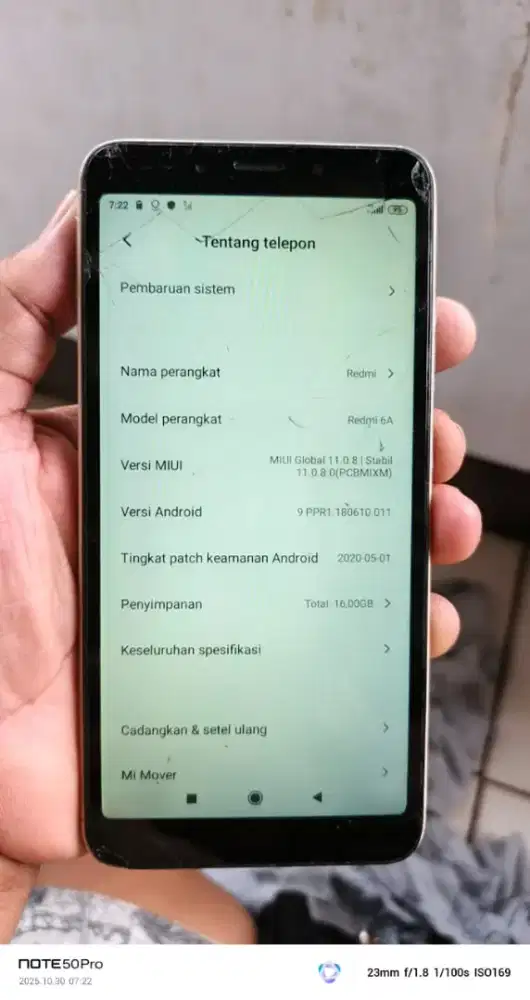 Redmi 6a.  2/16 mnus rtak kondisi Kya di fto normal
