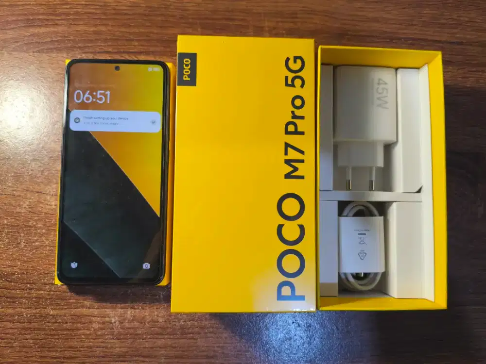 Poco M7 Pro 5G 8/256 Hitam Fullset Like New