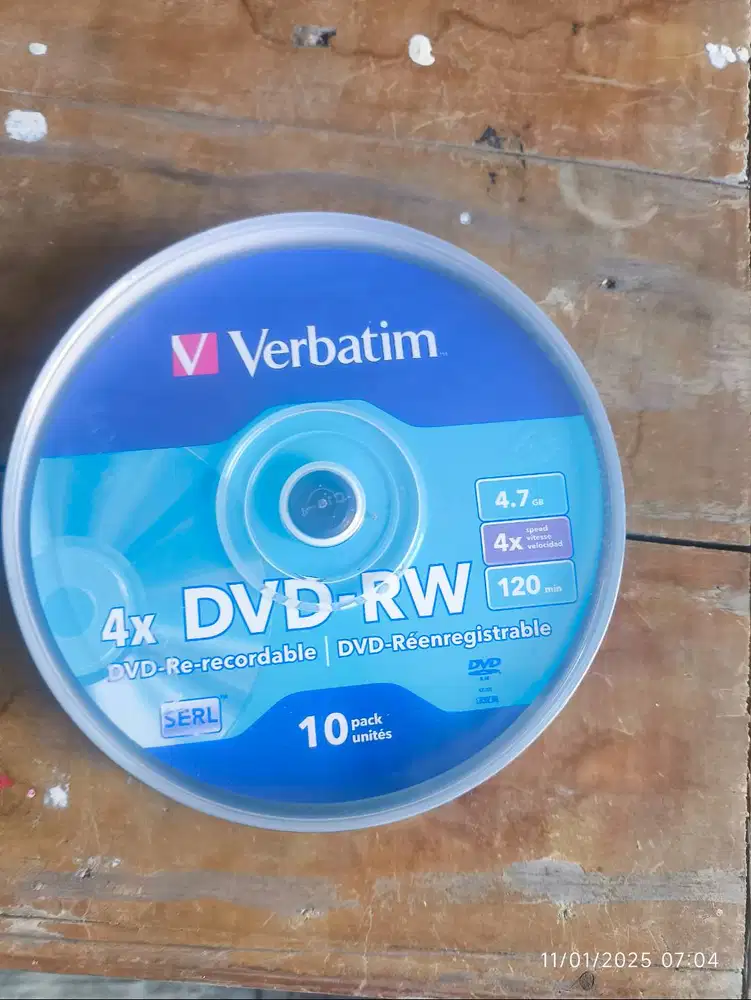 DVD-RW Verbatim SERL Tabung isi 10 pcs