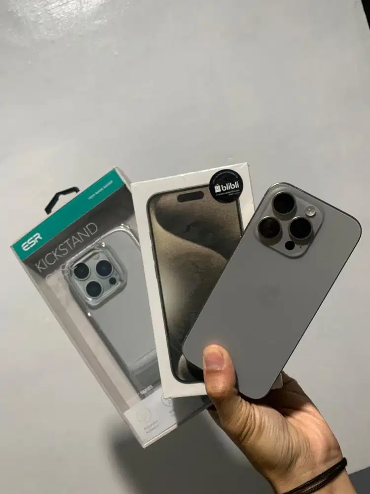 iphone 15 pro 128gb natural titanium resmi indo blibli