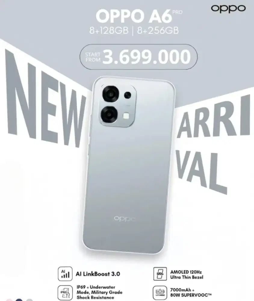 Oppo A6pro new resmi 8/256gb kredit tanpa dp