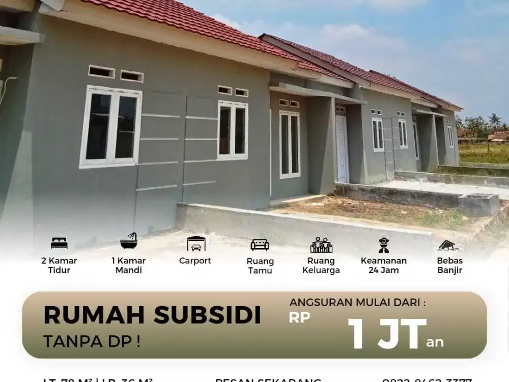 Rumah dekat Pasar Natar Lampung Selatan Angsuran ringan