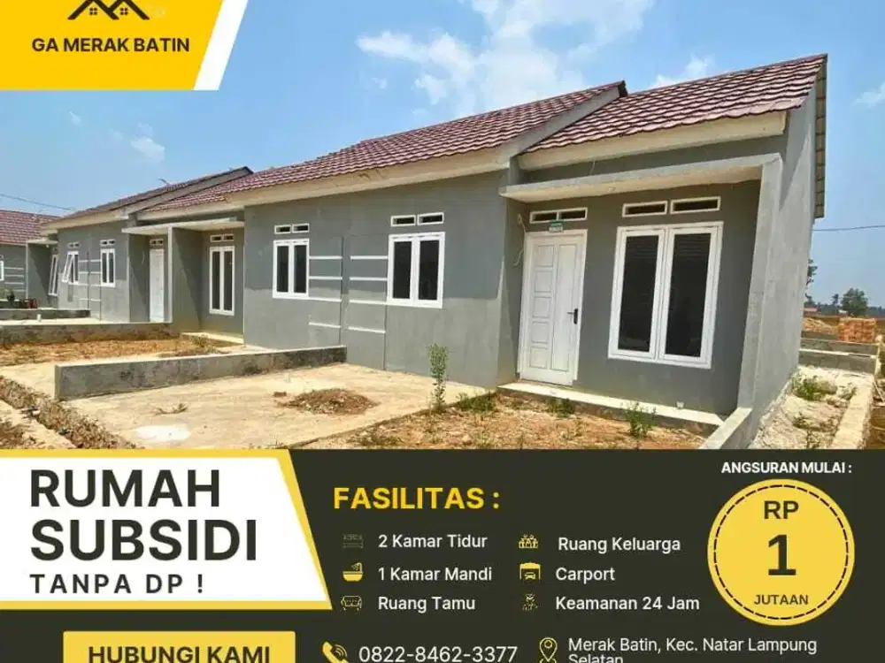 Rumah subsidi Natar rumah tanpa DP