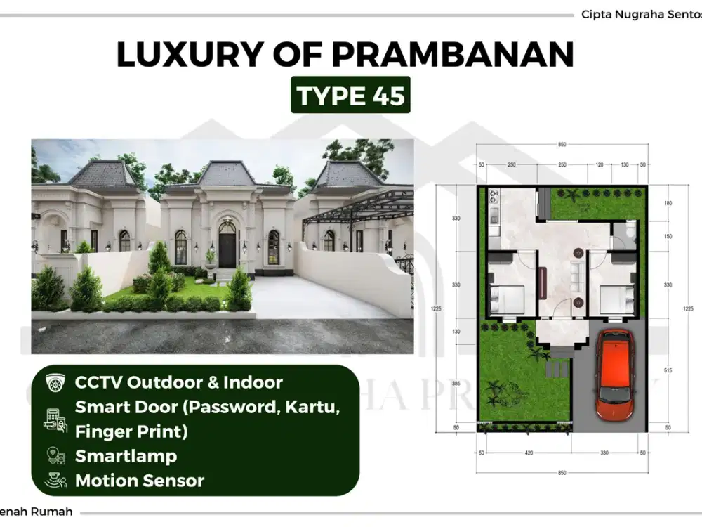 RUMAH PRAMBANAN DI CLUSTER MEWAH LUXURY OF PRAMBANAN