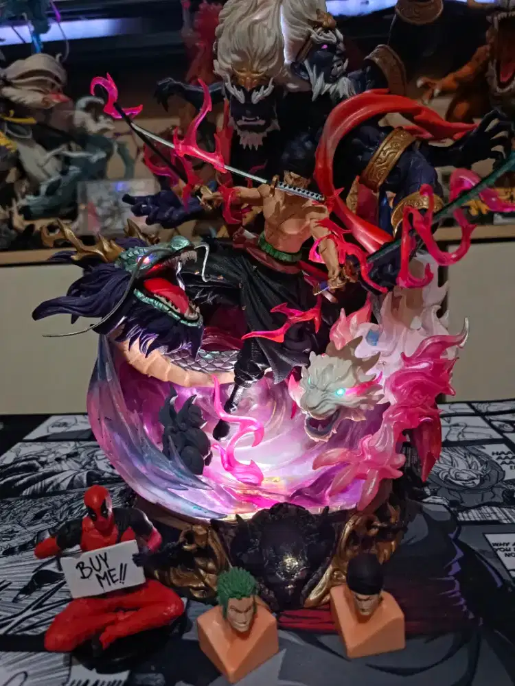 Statue One Piece Roronoa Zoro Ashura LX Studio BIG 35cm Design Led