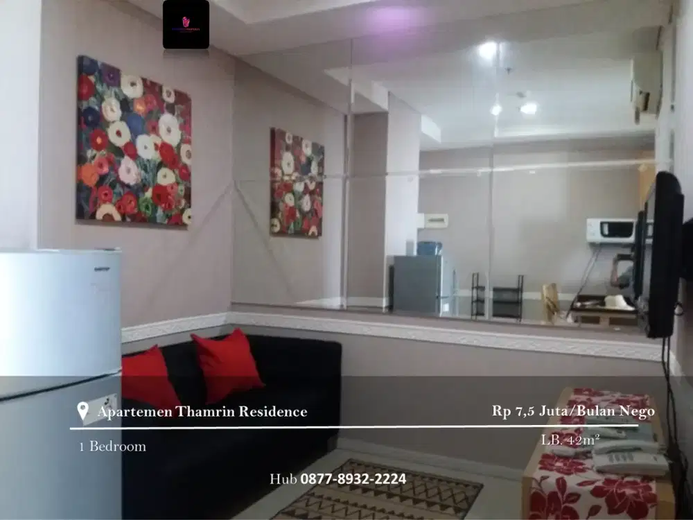 Disewakan Apartement Thamrin Residence High Floor 1BR FF