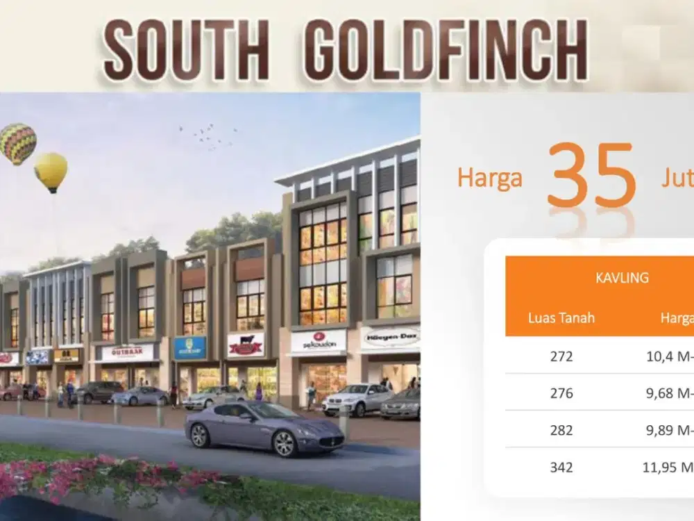 Investasi jangka panjang Lingkungan Ramai Kavling GOLD FINCH Gading Serpong