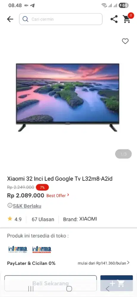 Xiaomi 32 inci led google tv