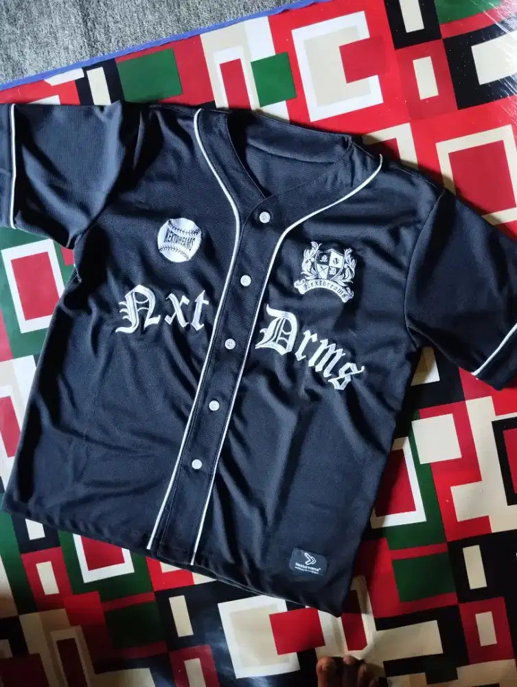 Jersey Baseball Full Bordir