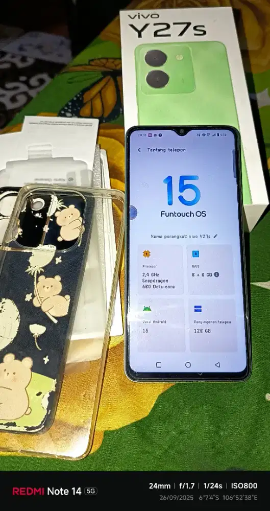 Hp Vivo Y27s Ram 8/128 warna hijau