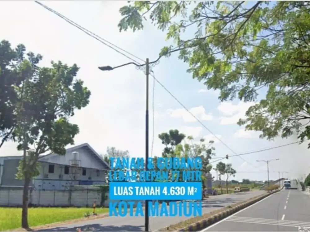 Tanah Pekarangan+Gudang, LD 77 mtr Ringroad KOTA MADIUN Stategisss