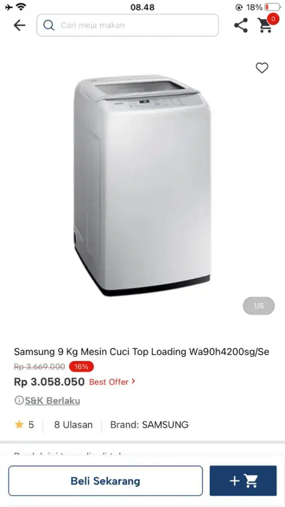 Mesin cuci samsung 9 kg