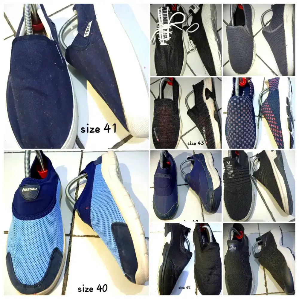 Sepatu slip on thrift impor