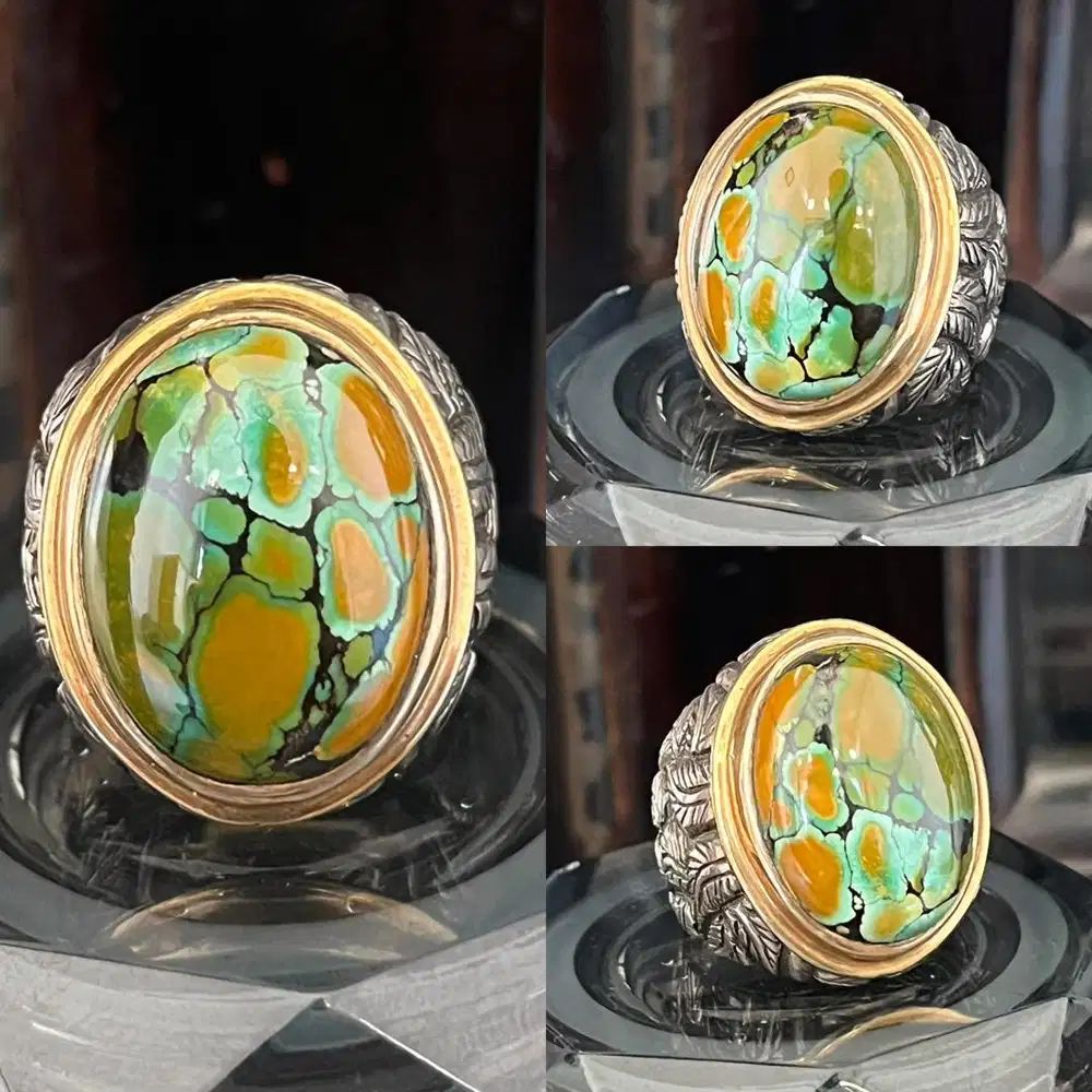 Cincin Natural Turquoise Phyrus Hubey Multi Color Uniq