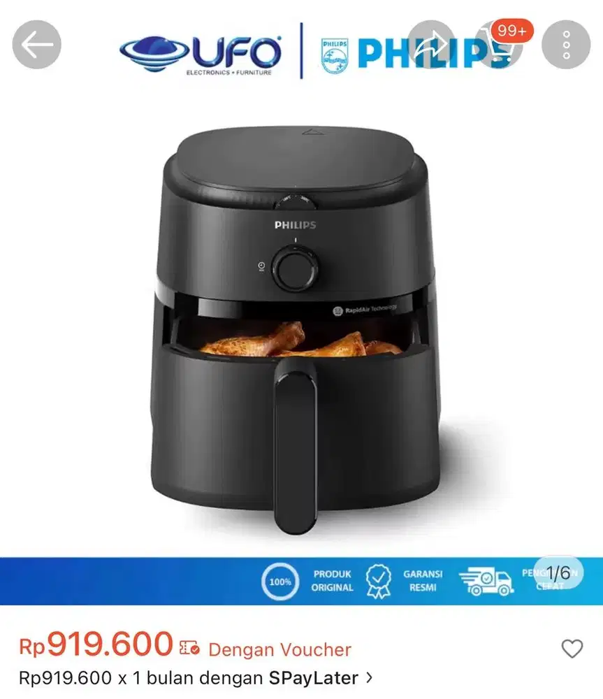 JUAL AIR FRYER PHILIPS 1000 SERIES NEW