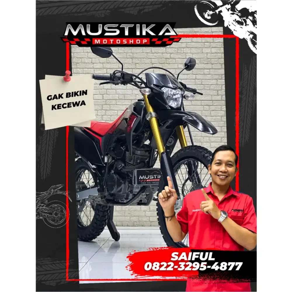 Perfect Condition!!Honda CRF 150L 2021 Black Plat Jatim Mulus-Mustika