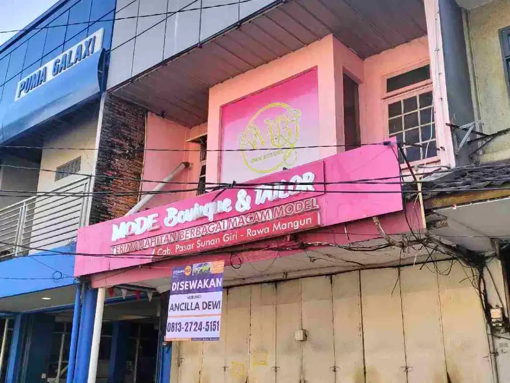 Disewakan Ruko 2 Lantai Pinggir Jalan Raya harga 98 juta nego Galaxy Galaxy City Bekasi Selatan