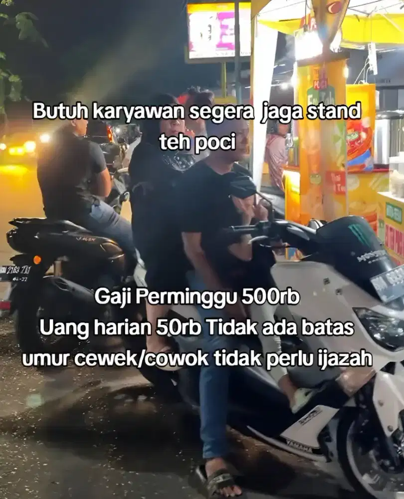 Loker jaga stand teh poci