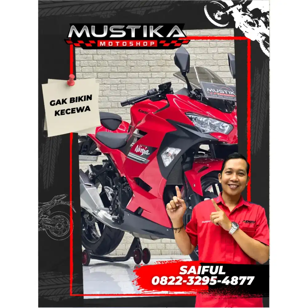 Odo 2rb Simpenan!!Kawasaki Ninja 250 Fi 2021 Red Plat Jatim-Mustika
