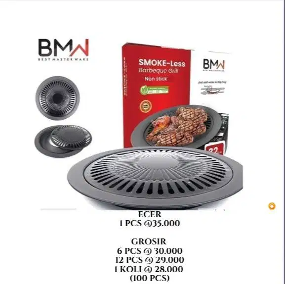 Panggangan BBQ Bulat BMW/ Smokeless BBQ Grill BMW 32 Cm