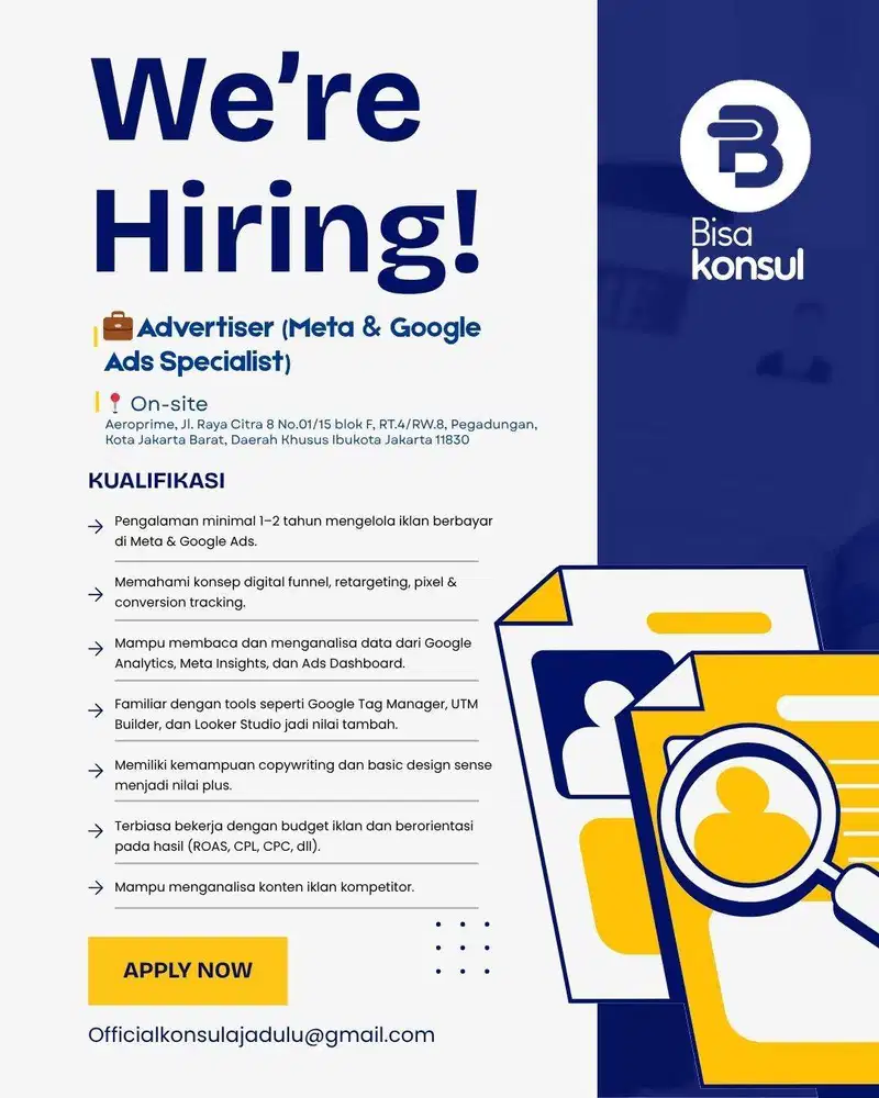 We’re Hiring: Advertiser (Meta & Google Ads Specialist)