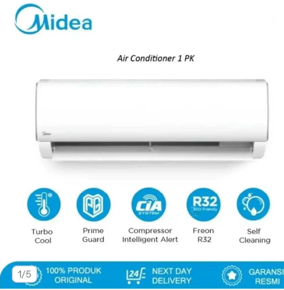 Promo cashback AC 1 Pk Midea di Atlanta Mataram