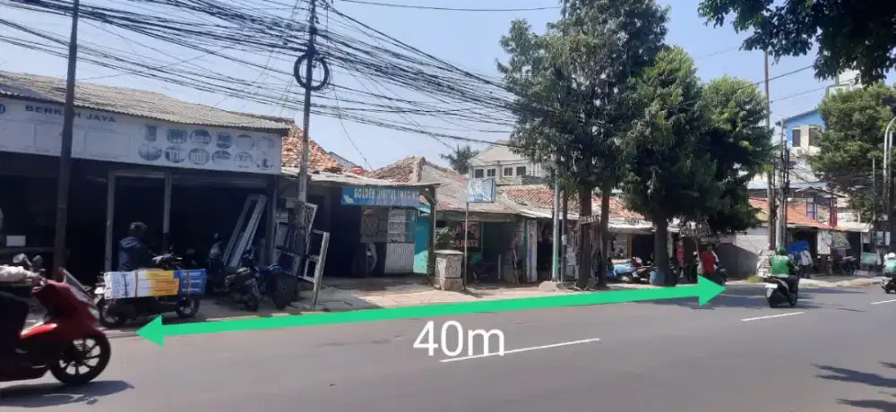 DIJUAL TANAH BESERTA BANGUNAN - LOKASI PINGGIR JALAN RAYA PONDOK GEDE