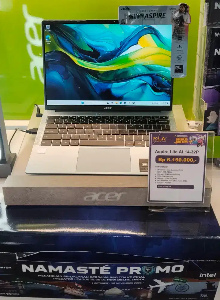 Laptop Acer Aspire Lite AL14-32P pormo potongan harga di KLA komputer