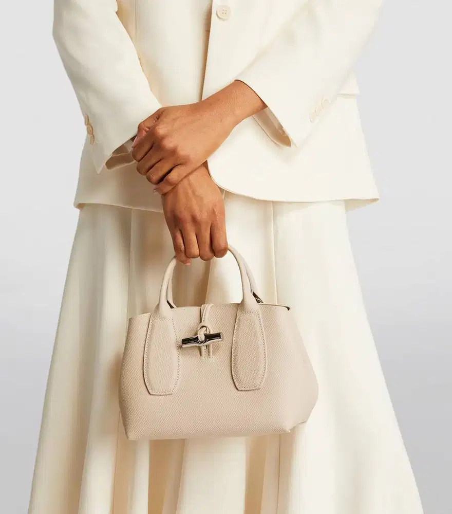 Longchamp Roseau Small Top Handle Leather Paper