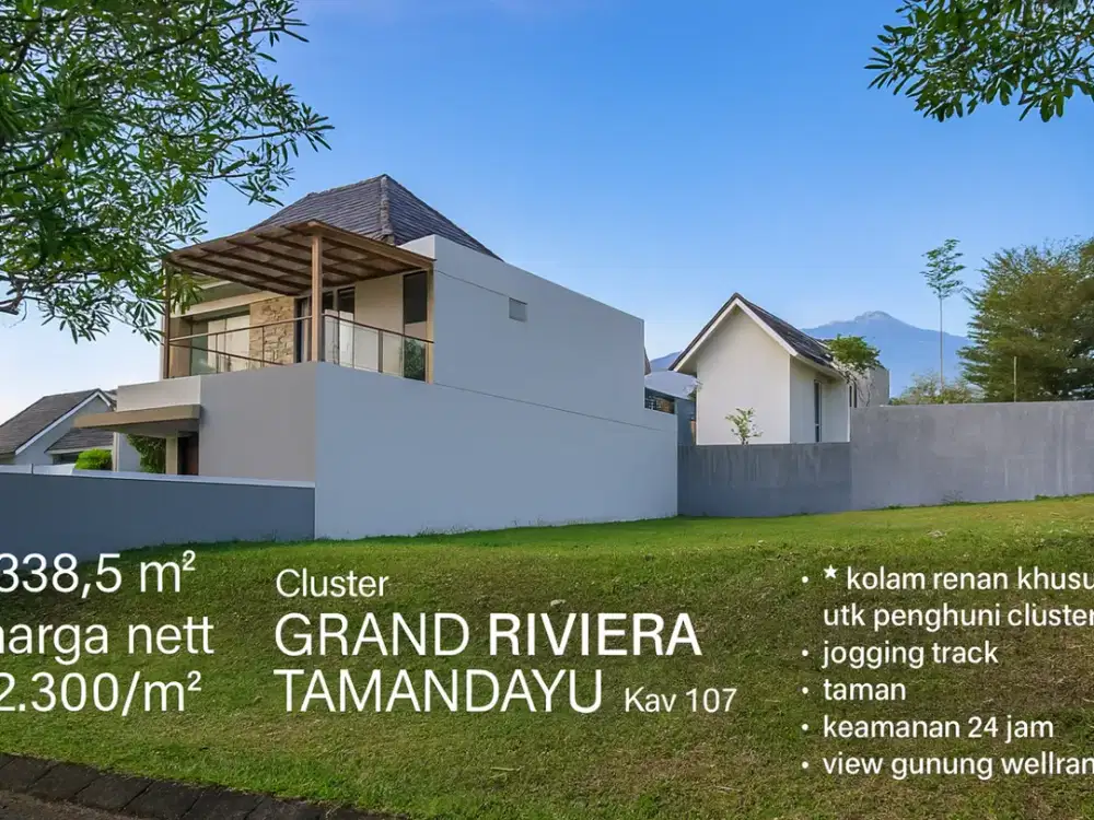 DIJUAL KAVLING TANAH TAMAN DAYU CLUSTER GRAND RIVIERA