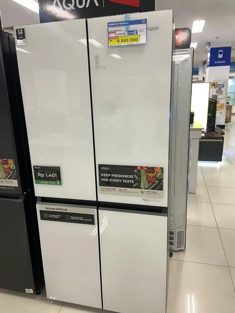 AQUA SBS 4pintu white