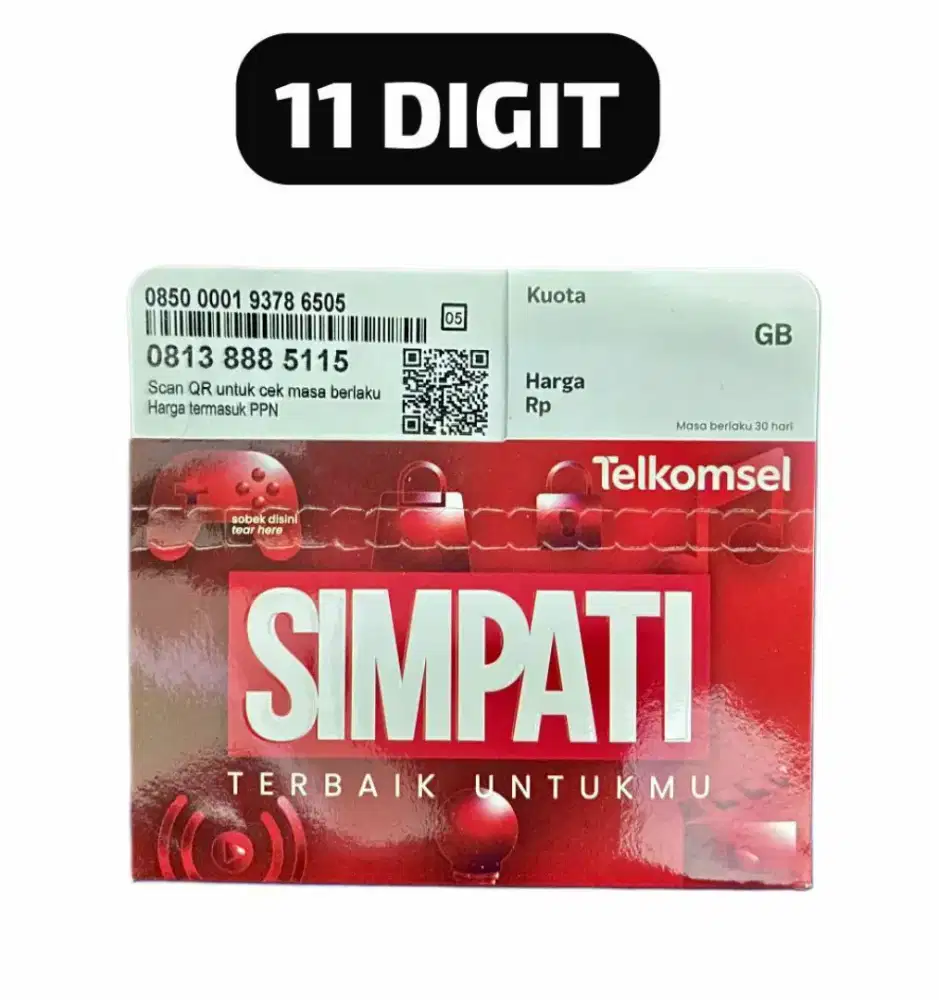 Simpati 11 digit nomor cantik kartu perdana telkomsel murah