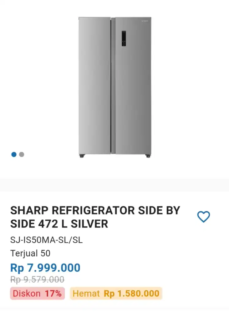 Promo spesial side by side sharp inverter